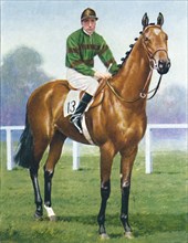 Mirza II, Jockey: H. Wragg', 1939. Artist: Unknown.