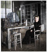 Marie Curie, Polish-born French physicist, c1920.  Artist: Anon.