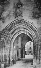'Avignon - Popes Palace. - Principal Entrance. - And Heraldry of Clément VI', c1925. Artist: Unknown.