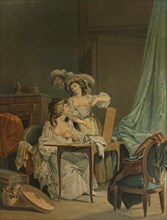 'La Comparaison', (Comparison), 1786, (1913). Artist: Jean Francois Janinet.