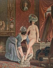 'La Toilette', (Bathing), c1765-1790, (1913). Artist: Louis Marin Bonnet.