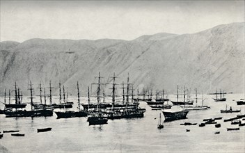 'Ship Awaiting Cargoes of Nitrate at Iquique', 1911. Artist: Unknown.