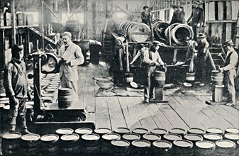 'Iodine Being Prepared For Shipment in the Salitreras of Tarapaca', 1911. Artist: Unknown.