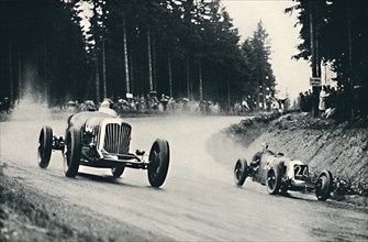 'Motor racing on the Nurburg Ring', 1937. Artist: Unknown.