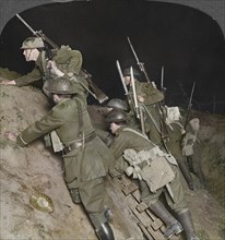 'Fighting throught the night at Mory', France, World War I, c1914-c1918. Artist: Realistic Travels Publishers.