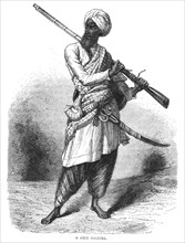 'A Sikh Soldier', c1880. Artist: Unknown.