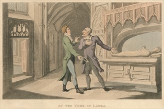 'At the Tomb of Laura', 1821. Artist: Thomas Rowlandson.