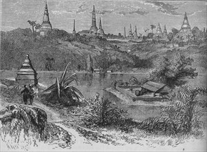 'View near Rangoon', c1880. Artist: Unknown.
