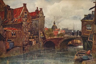 'An Old Dutch Waterway', c1915. Artist: Wilfrid Williams Ball.