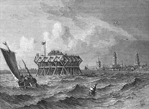 'Calais from the Sea', c1880. Artist: W.P..