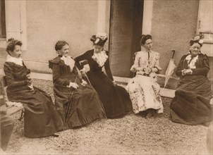 'A group of women talking', 1937. Artist: Unknown.