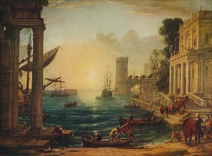 'The Embarkation of the Queen of Sheba', 1648, (c1915). Artist: Claude Lorrain.