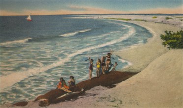 'Beach at Sabanilla Resort Development', c1940s. Artist: Unknown.
