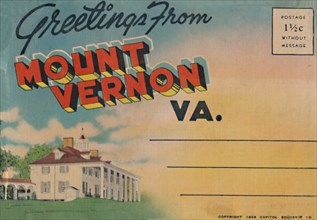 'Greetings from Mount Vernon V.A.', 1946. Artist: Unknown.