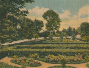 'The Flower Garden, a view of the west end', 1946. Artist: Unknown.
