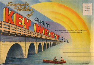 'Souvenir Folder of Quaint Key West Fla. - New Highway', c1940s. Artist: Unknown.