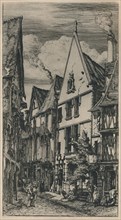 'Rue Des Toiles A Bourges (5th State, 8 1/2 x 4 3/4 Inches)', 1853, (1927). Artist: Charles Meryon.