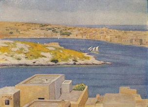 'Valetta Harbour', 1924. Artist: Unknown.