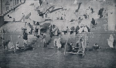 'Bathing at Benares', 1924. Artist: Unknown.