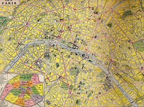 'Plan of Paris - Central District of the City of Light', c1930s. Artist: Unknown.