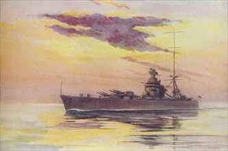 'A Modern Battleship', 1910. Artist: Constance N Baikie.