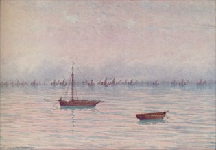 'A Fishing Fleet', 1910. Artist: William Biscombe Gardner.