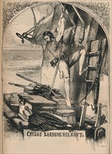 'Crusoe Loading His Raft', c1870. Artist: Unknown.