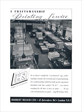 'A Craftsmanship Printing Service - Herbert Reiach Ltd', 1939. Artist: Unknown.