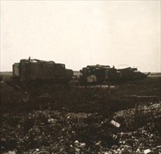 Tanks, Juvincourt, northern France, c1914-c1918. Artist: Unknown.