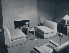 'A fireside group in a living-room designed by Russel Wright', 1935. Artist: Unknown.