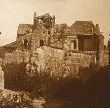 Ruined church, Beaumont-sur-Vesle, northern France, c1914-c1918. Artist: Unknown.