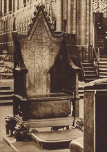 'The Coronation Chair and the Stone of Scone', 1937. Artist: Unknown.