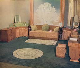 'A small bedroom, arranged by Heal & Son Ltd., of London', 1935. Artist: Unknown.