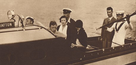 'King Edward Returning to His Yacht from the Island of Rab', 1937. Artist: Unknown.