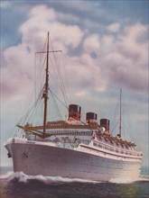 'All Electric from Stem to Stern - The Monarch of Bermuda', 1937. Artist: Unknown.