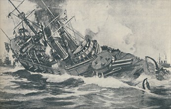 'Last Moments of the Sinking Battleship HMS Victoria, 1893', 1937 Artist: Unknown.