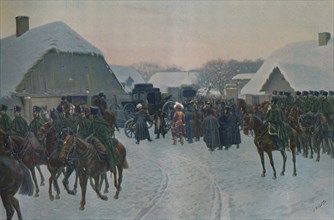 'Napoleon Leaving The French Army At Smorgoni', 1812, (1896).  Artist: Unknown.