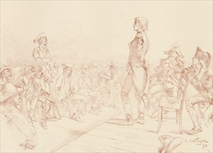'Bonaparte Addressing a Jacobin Club in Corsica', c1789, (1896). Artist: Unknown.