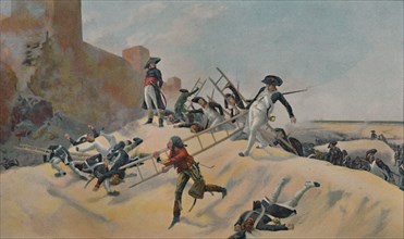 'The Example. - Kleber at the Assault of Acre', 1799, (1896). Artist: Unknown.