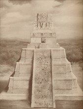 'Reconstructed Model of a Magnificent Maya Temple Pyramid at Tikal', c1935. Artist: Unknown.