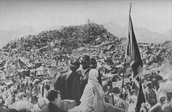 'Pilgrims Performing the 'Wukuf' or Stand' on the Mount of Mercy', c1935. Artist: Unknown.