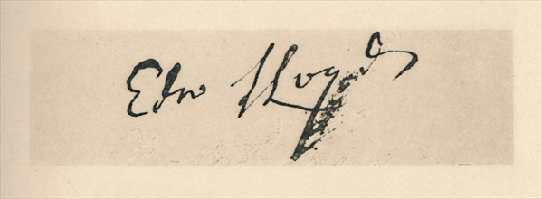 'Signature of Edward Lloyd, 1712', (1928). Artist: Unknown.