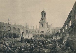 'The Second Royal Exchange After The Fire in 1838', (1928). Artist: Unknown.
