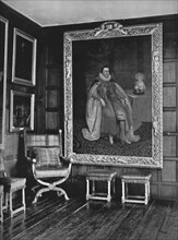 'A Corner of the Leicester Gallery, Knole. With Portrait of James I', 1928. Artist: Unknown.