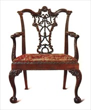Mahogany ribbon back chair, 1906. Artist: Shirley Slocombe.