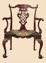 Mahogany chair, 1906. Artist: Shirley Slocombe.