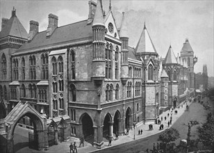 'The New Law Courts, London', c1896. Artist: Valentine & Sons.