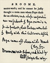 'Facsimile of a corrected proof by Johnson of his Lives of the Poets, from the original in the For Artist: Unknown.