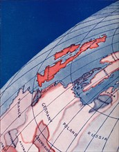 'The British Isles and Northern Europe at 6am on mid-summer day', 1935. Artist: Unknown.