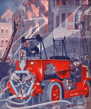 'How The Fire Engine Puts Out The Fire', 1935. Artist: Unknown.